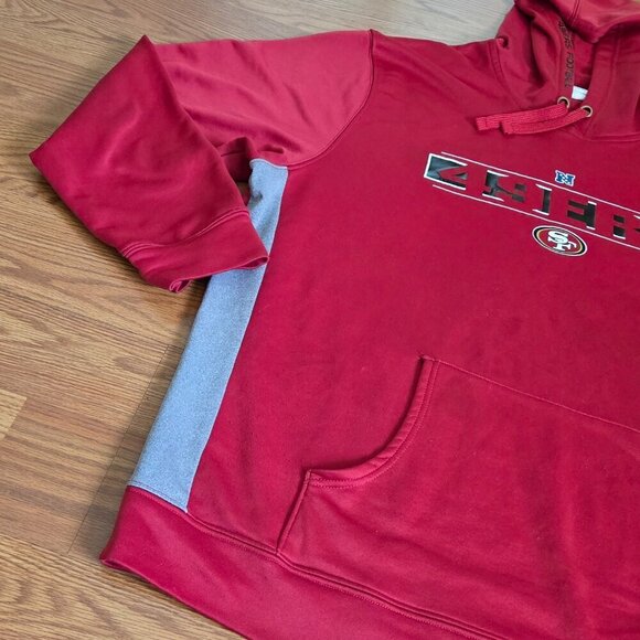 Y2K San Francisco 49ers Red Hoodie Pullover Men's XL NFL Team Apparel Jacket - Picture 3 of 9